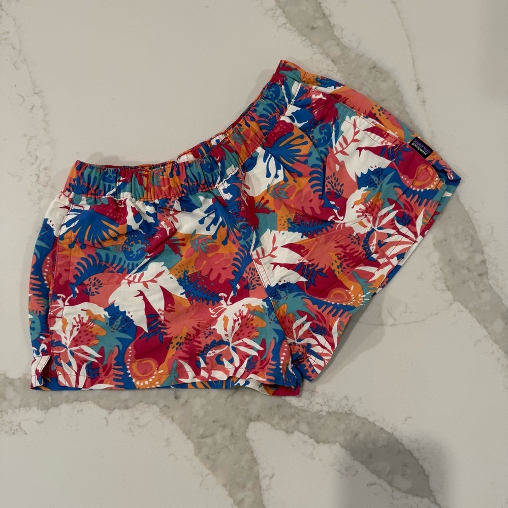 Patagonia Barley Baggies 2.5” Pull On Shorts Women’s XS Wild Waratah Reef Pink